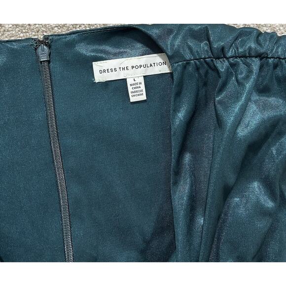 NEW Dress The Population Krista Dress Size Large In Pine - Picture 9 of 12